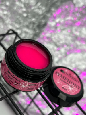 Гель камуфлирующий цветной для наращиванмя ногтей Тон 01 Simphony Sofiprofi Camouflage gel, 15 мл